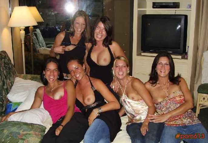 Groups Of Girls Flashing