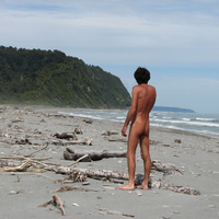 steve at beach naked