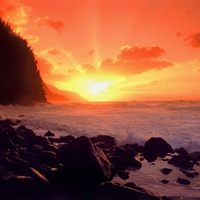 Sunset on the beach ....
