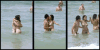 Obviously a first time visitor to this nude beach.