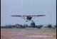 Reporter gets hit by a low flying airplane!.
