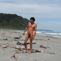 steve at beach naked