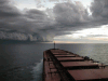 Hurricane Isabel from a ship