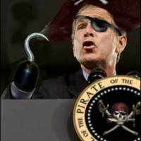 Pirate Bush arrrrggghhh swop me poop deck, me matey