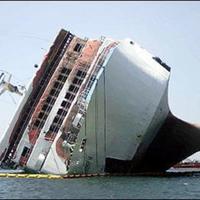 Over she goes...