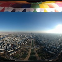 Flying OVER the Eiffel tower