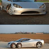 Six wheeled sportscar...