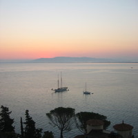 Sunrise from my balcony  1 (Porto Santo Stefano, Italy 2005)