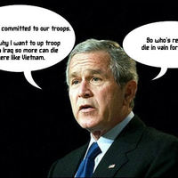Bush seeks to surpass Vietnam death count
