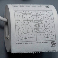 coloring toilet paper
