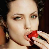 Angelinas lovely green eyes