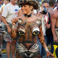 Cat on a leash