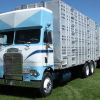 66 White Freightliner sleeper over cab