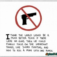 no guns...