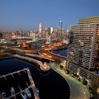 Melbourne, Australia at twilight