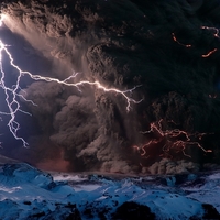 Ash storm