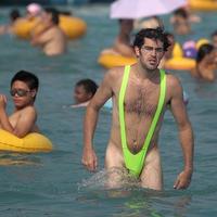 Not the near-naked sight you want to see at the pools