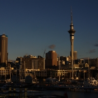 Auckland Skyline at Sunset