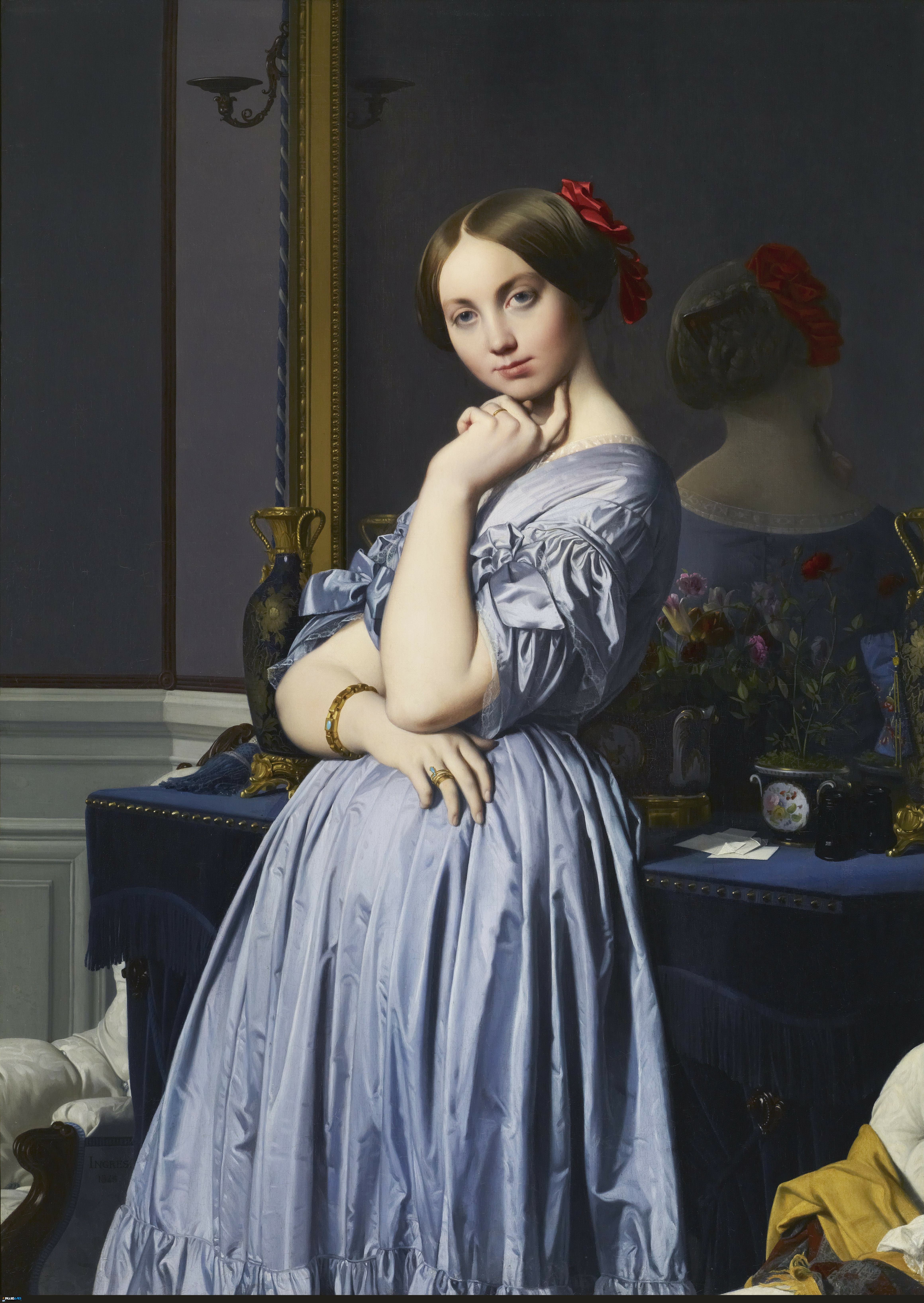 Wallpaper - Ingres, Louise de Broglie - Countess d'Haussonville (1845)