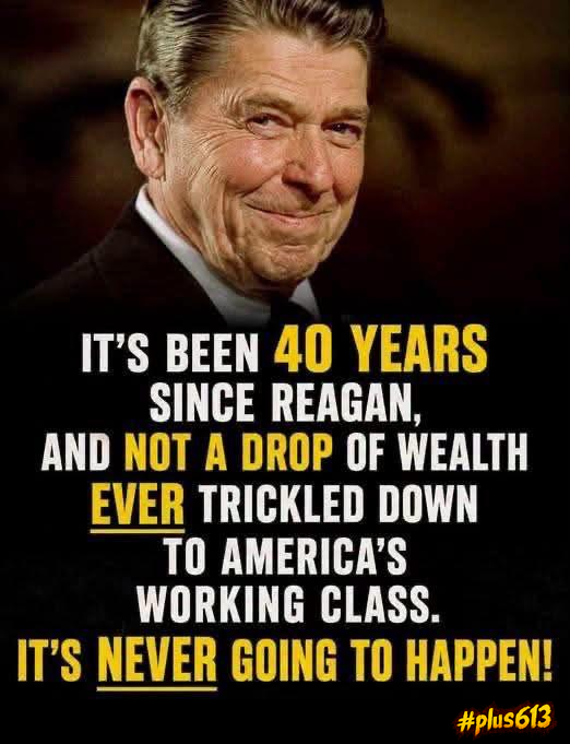 It'll trickle down any minute now