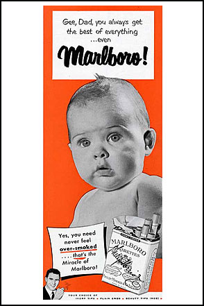 The good old days - when babies endorsed cigarettes