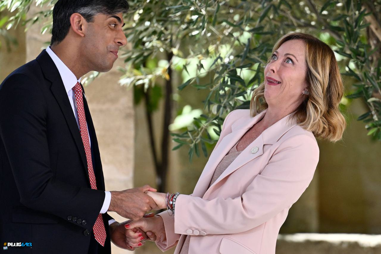 Rishi Sunak and Giorgia Meloni