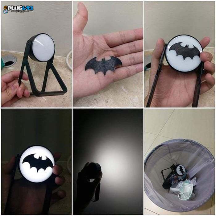 making a bat signal!