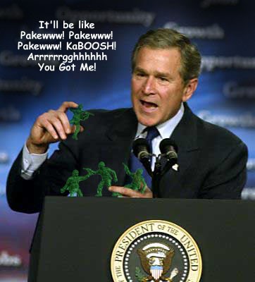 mr bush explains how he's going to take over iraq
