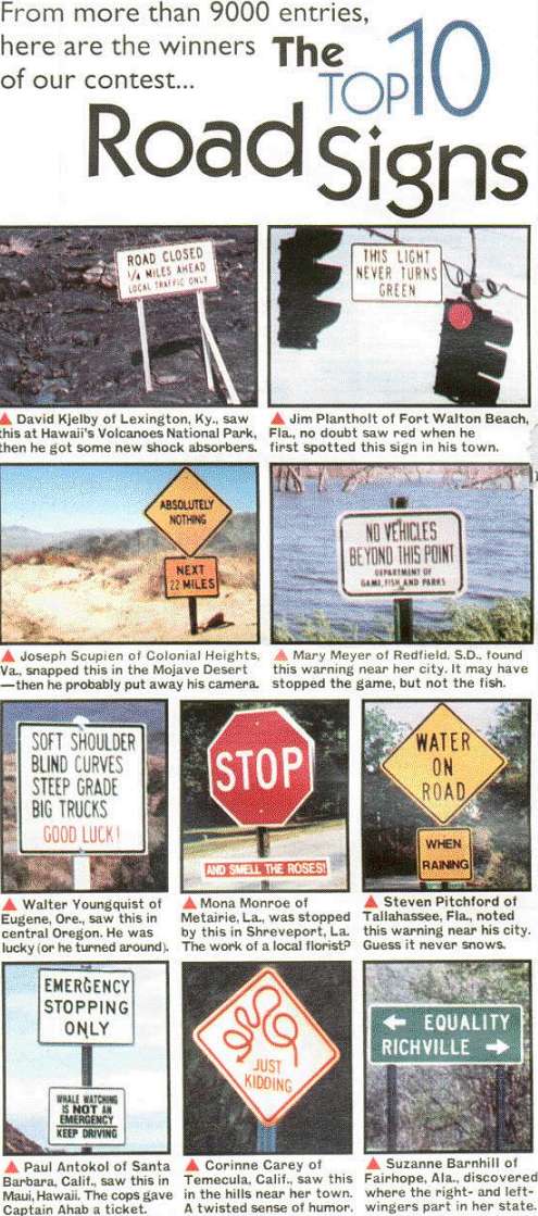 Road sign collection