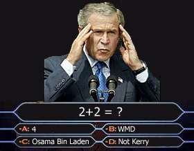 hey bush lovers face reality come on whats 2+2?