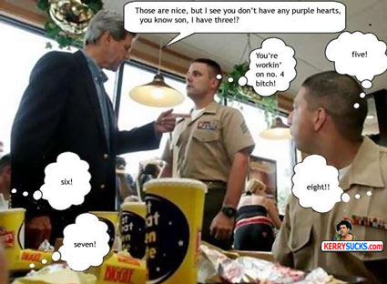 Kerry gets jumped by marines
