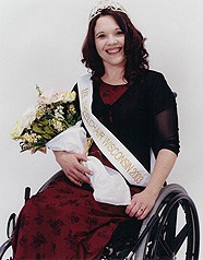 ms. wheelchair stripped of her title. find out why at the website below.
