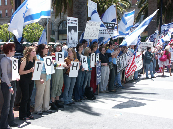 Israel supporters gathering to stir up trouble with peace marchers