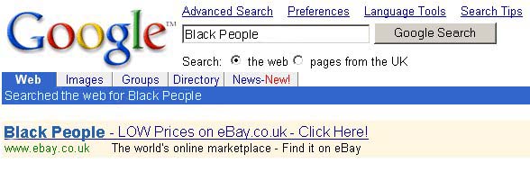 Google/E-Bay vs. Black people