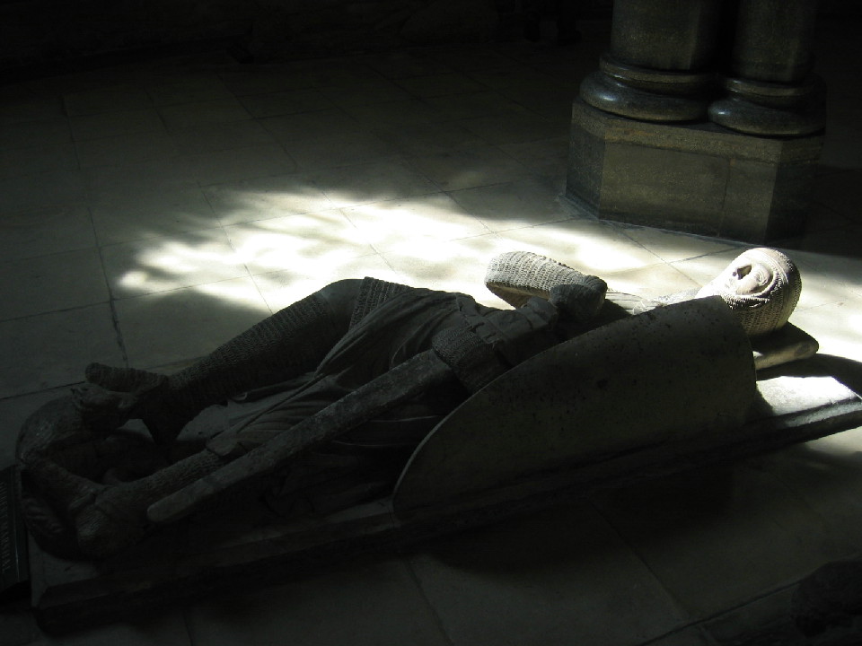 Anchient knights in Temple Church, London, UK 2005