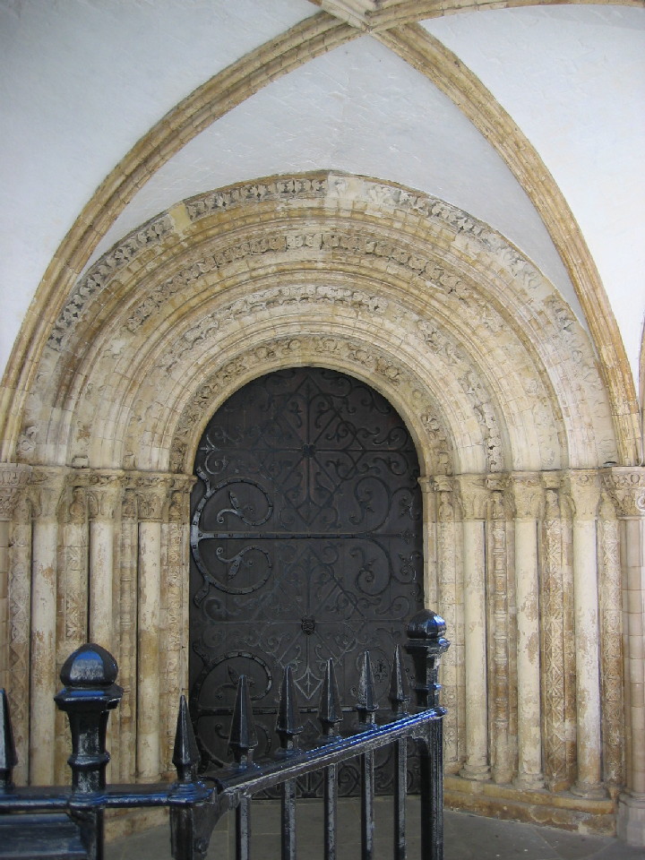 Entrance to Temple Church, London, UK, 2005