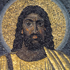 Jesus image from a church in Rome, dates from AD530.
