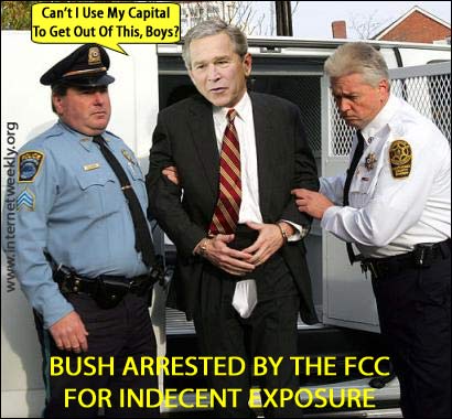 Bush exposes himself in Chile
