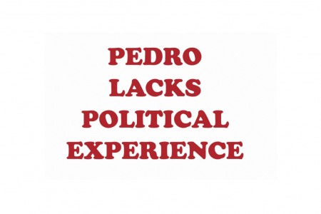 Pedro lacks political experience