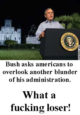 Bush begs Americans to overlook another blunder