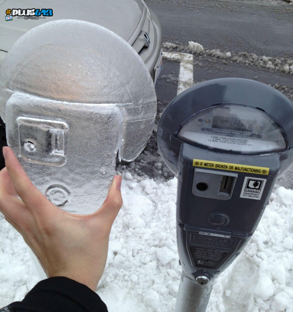 Parking meter ice mold