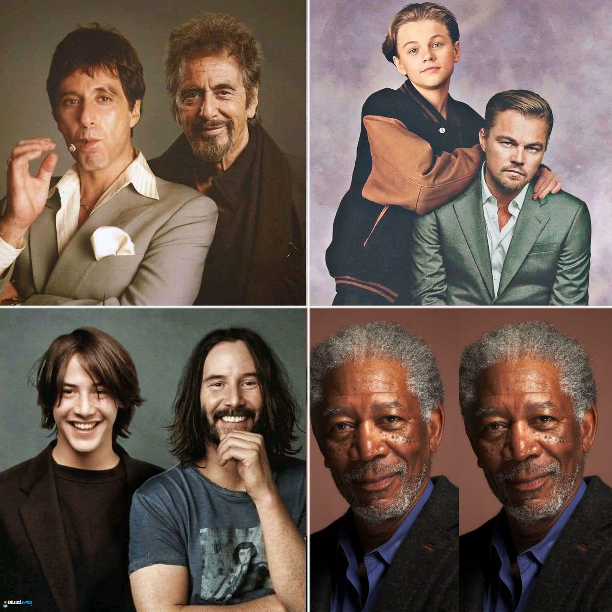 Actors with their younger selves