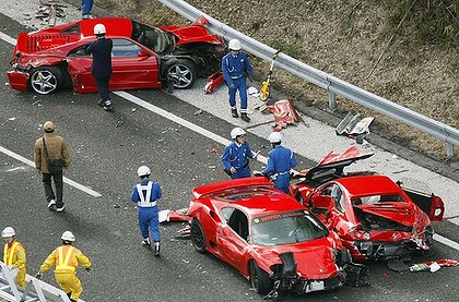 Super car mega crash