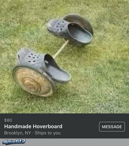 Hand-made hoverboard