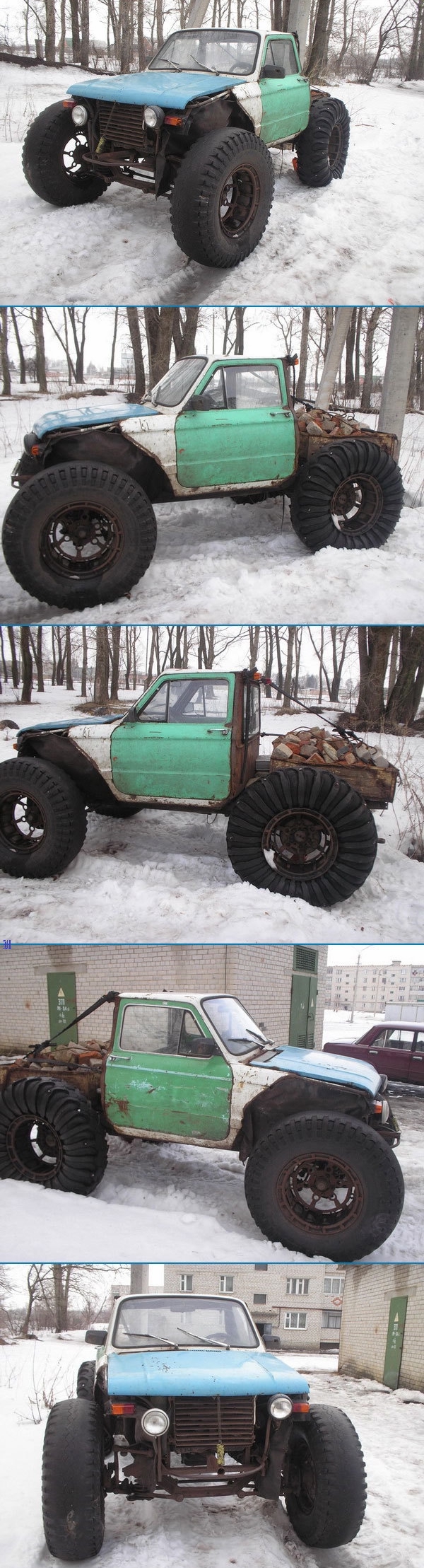 Russian redneck snow quad