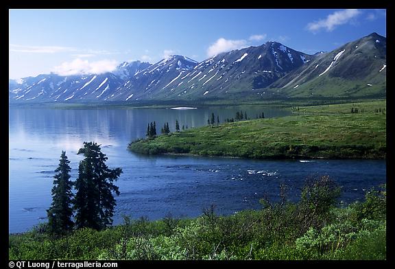 Twin Lakes and river Lake Clark National Park