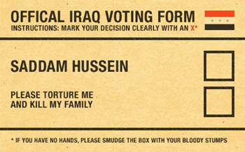 Iraq voting form