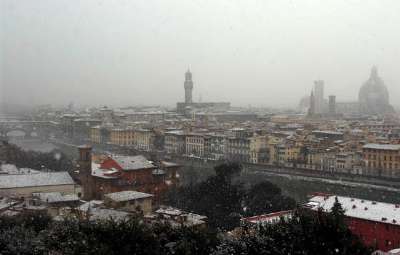 Florence under snow, Italy, Feb 2005