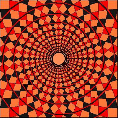 Spiral circles illusion...