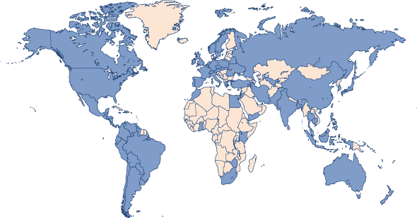All Blue Countries had Death on 9-11 from Terrorism